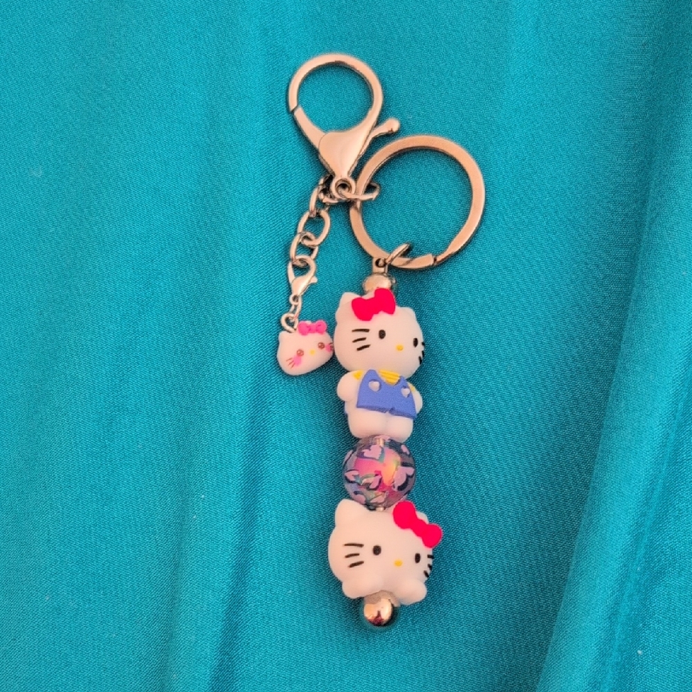 Hello Kitty Keychain with Pink Accents
